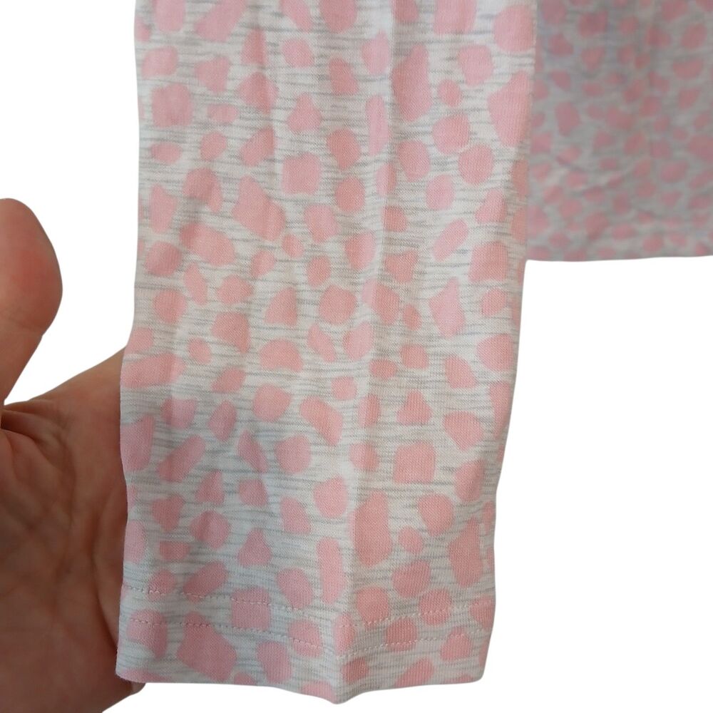 Emerson Road Womens Leopard Spotted Pajama Shirt Gray Pink Size Medium NWT Soft - Picture 5 of 11